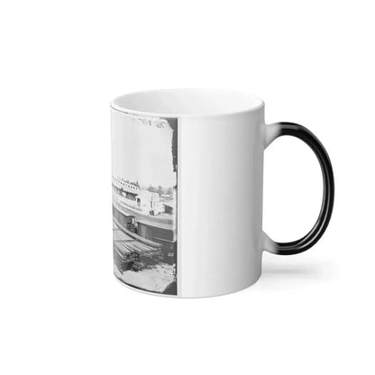 Alexandria, Virginia. Soldiers' Rest. (Railroad Boxcars Shown in Foreground) (U.S. Civil War) Color Changing Coffee Mug 11oz - Go Mug Yourself