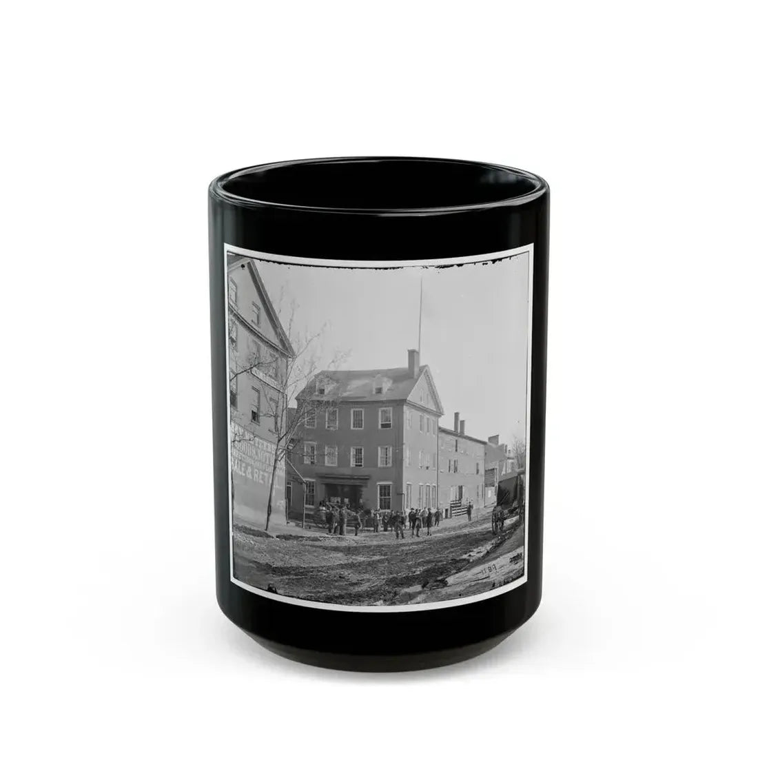 Alexandria, Virginia. The Marshall House, King & Pitt Streets (U.S. Civil War) Black Coffee Mug 15oz - Go Mug Yourself