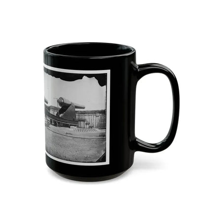 Alexandria, Virginia (Vicinity). 200 Pdr. Parrott Rifle Gun In Battery Rodgers (U.S. Civil War) Black Coffee Mug - Go Mug Yourself