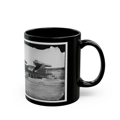 Alexandria, Virginia (Vicinity). 200 Pdr. Parrott Rifle Gun In Battery Rodgers (U.S. Civil War) Black Coffee Mug - Go Mug Yourself