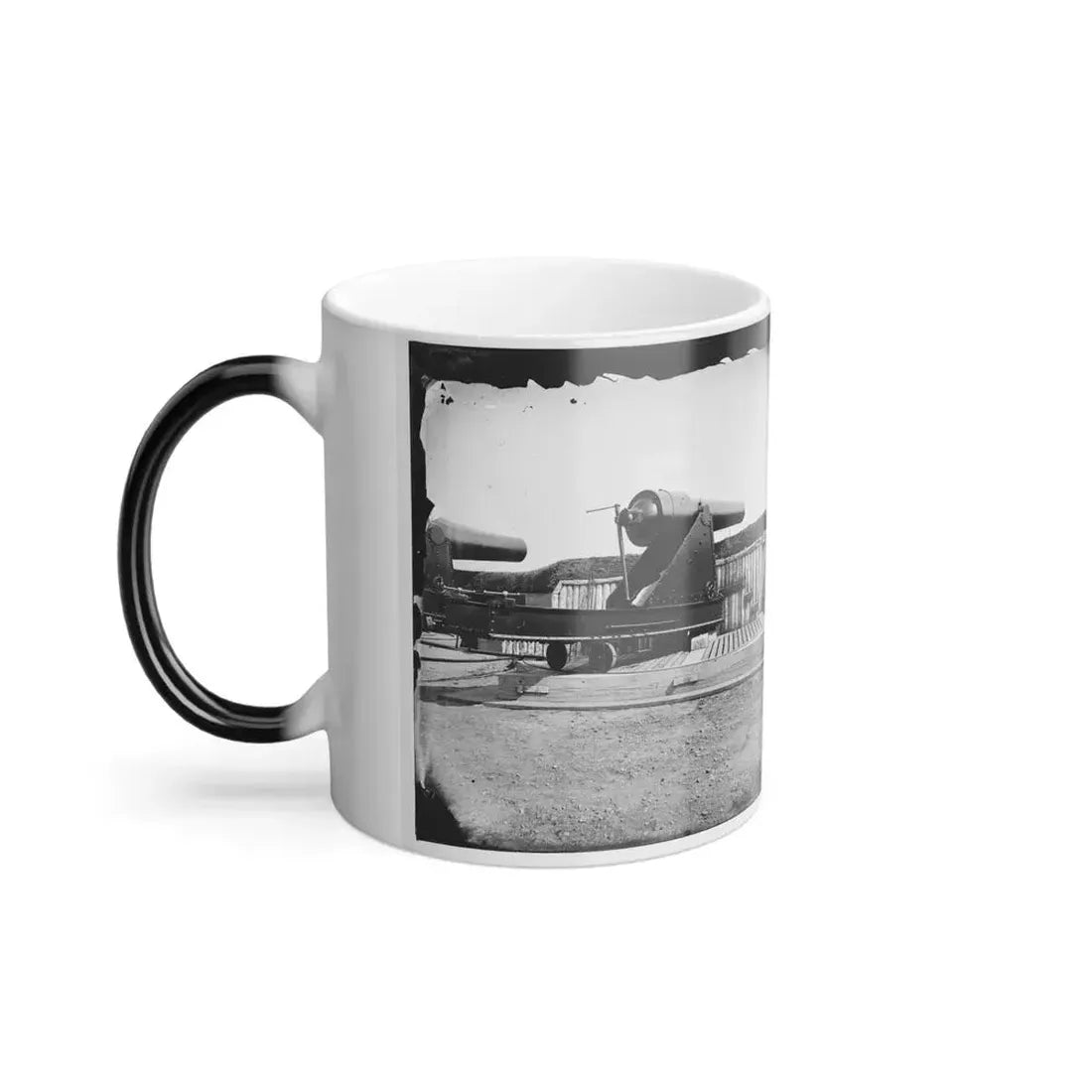 Alexandria, Virginia (Vicinity). 200 Pdr. Parrott Rifle Gun in Battery Rodgers (U.S. Civil War) Color Changing Coffee Mug 11oz - Go Mug Yourself