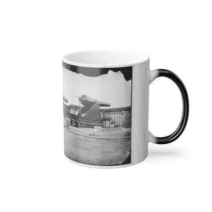 Alexandria, Virginia (Vicinity). 200 Pdr. Parrott Rifle Gun in Battery Rodgers (U.S. Civil War) Color Changing Coffee Mug 11oz - Go Mug Yourself