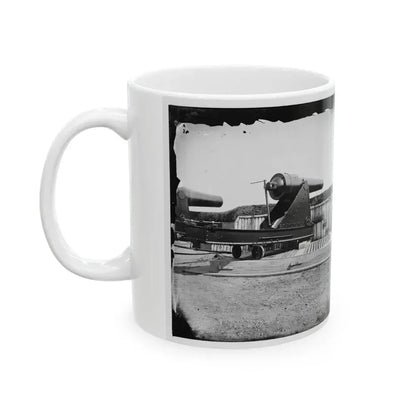 Alexandria, Virginia (Vicinity). 200 Pdr. Parrott Rifle Gun In Battery Rodgers (U.S. Civil War) White Coffee Mug - Go Mug Yourself