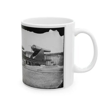 Alexandria, Virginia (Vicinity). 200 Pdr. Parrott Rifle Gun In Battery Rodgers (U.S. Civil War) White Coffee Mug - Go Mug Yourself