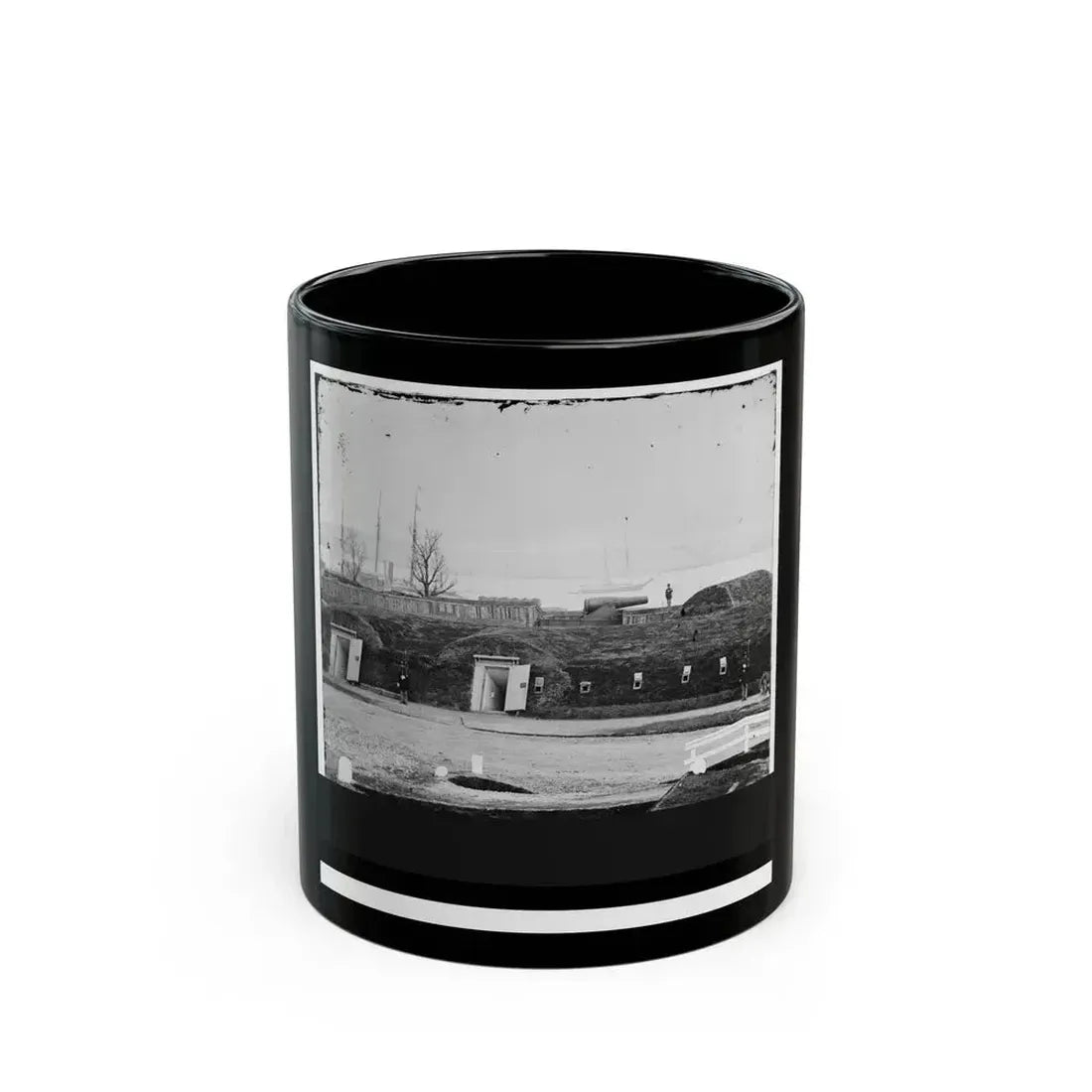 Alexandria, Virginia (Vicinity). Battery Rodgers Overlooking The Potomac Near Jones' Point (U.S. Civil War) Black Coffee Mug 11oz - Go Mug Yourself