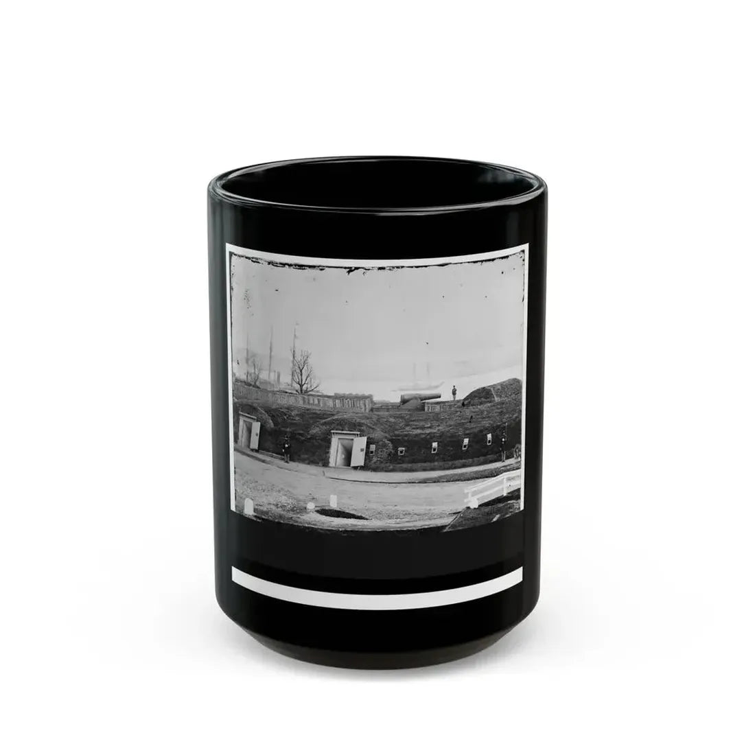 Alexandria, Virginia (Vicinity). Battery Rodgers Overlooking The Potomac Near Jones' Point (U.S. Civil War) Black Coffee Mug 15oz - Go Mug Yourself