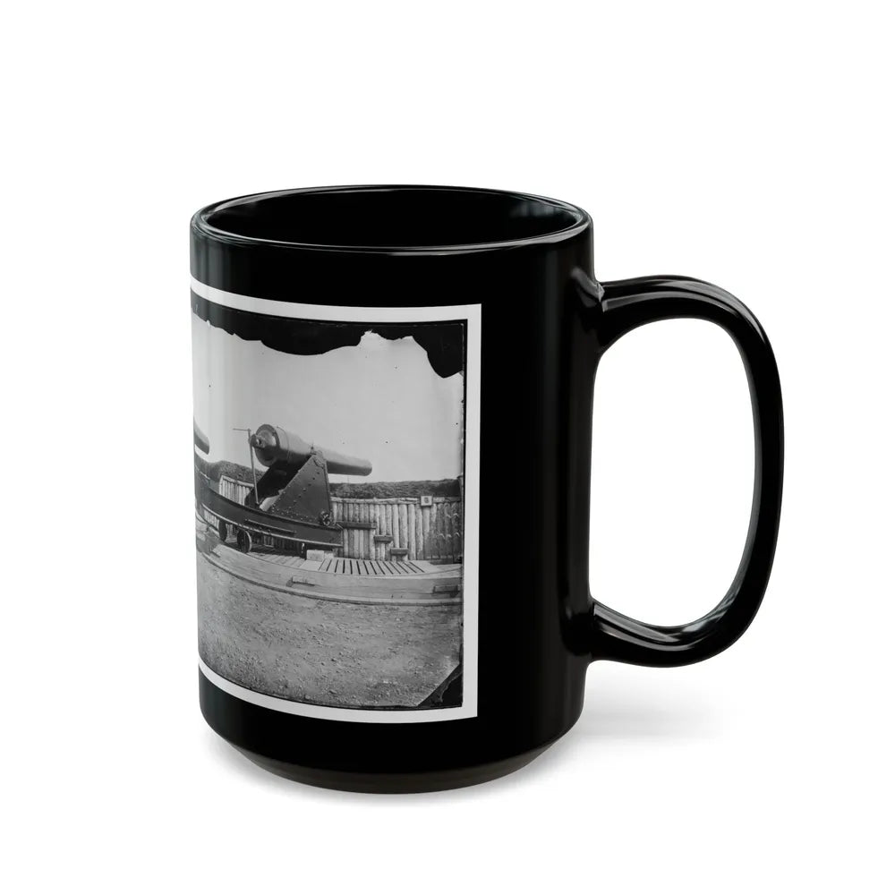 Alexandria, Virginia (Vicinity). 200 Pdr. Parrott Rifle Gun In Battery Rodgers (U.S. Civil War) Black Coffee Mug-Go Mug Yourself