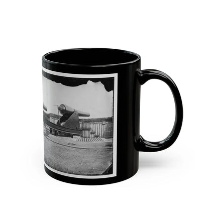 Alexandria, Virginia (Vicinity). 200 Pdr. Parrott Rifle Gun In Battery Rodgers (U.S. Civil War) Black Coffee Mug-Go Mug Yourself