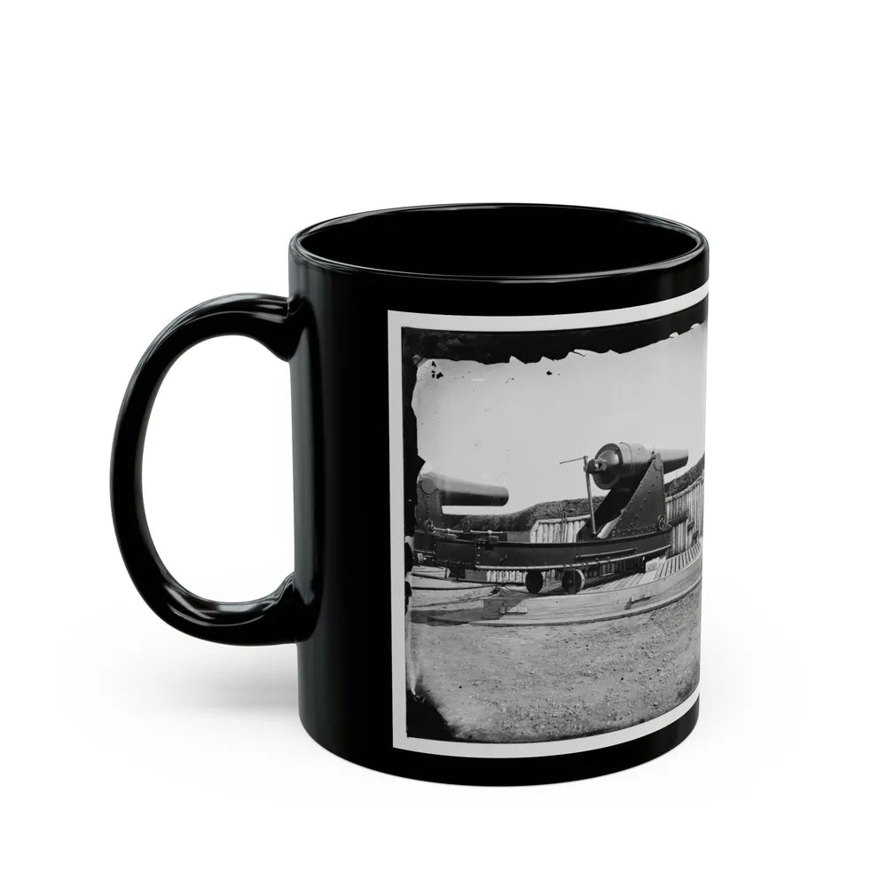 Alexandria, Virginia (Vicinity). 200 Pdr. Parrott Rifle Gun In Battery Rodgers (U.S. Civil War) Black Coffee Mug-Go Mug Yourself