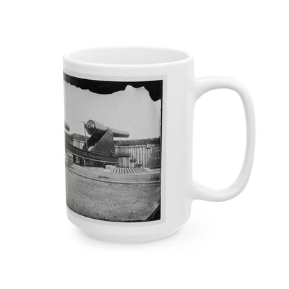 Alexandria, Virginia (Vicinity). 200 Pdr. Parrott Rifle Gun In Battery Rodgers (U.S. Civil War) White Coffee Mug-Go Mug Yourself