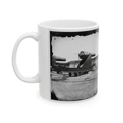 Alexandria, Virginia (Vicinity). 200 Pdr. Parrott Rifle Gun In Battery Rodgers (U.S. Civil War) White Coffee Mug-Go Mug Yourself