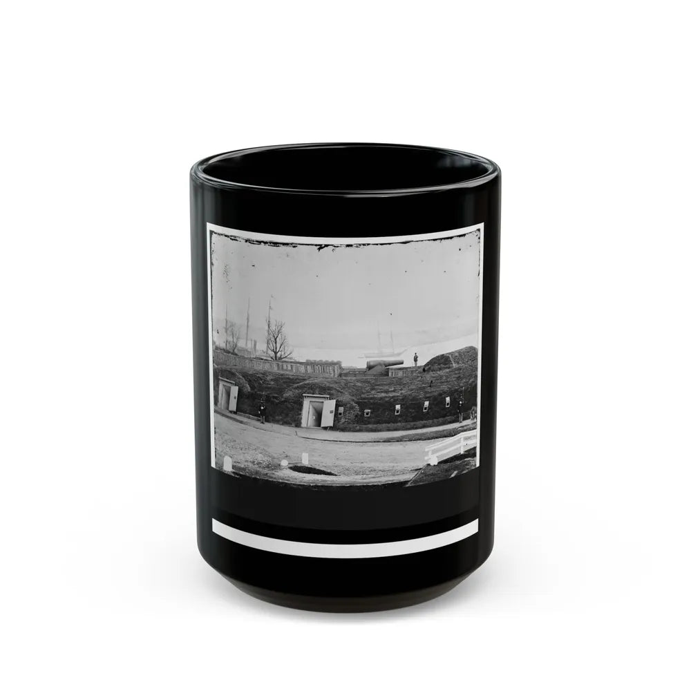 Alexandria, Virginia (Vicinity). Battery Rodgers Overlooking The Potomac Near Jones' Point (U.S. Civil War) Black Coffee Mug-15oz-Go Mug Yourself