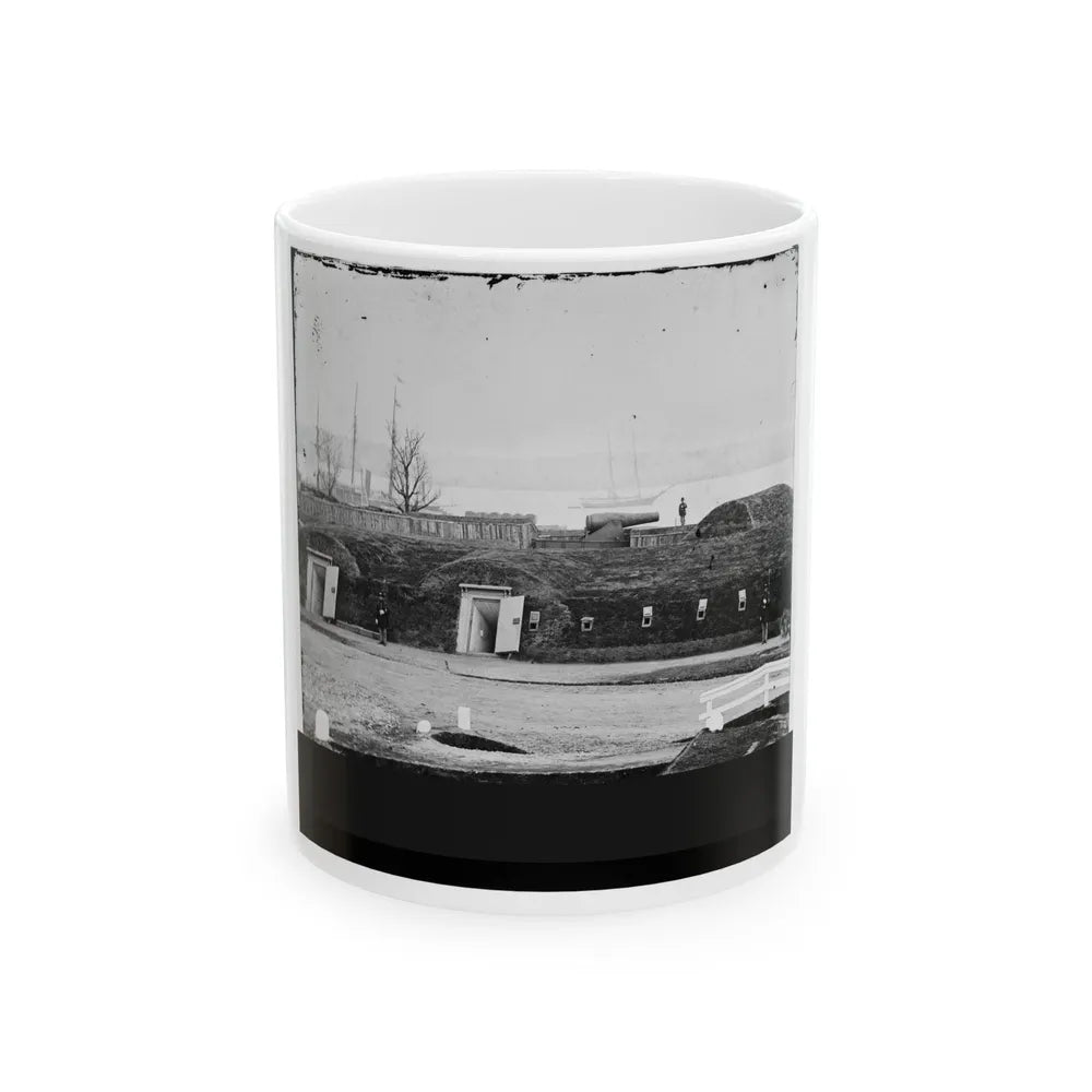 Alexandria, Virginia (Vicinity). Battery Rodgers Overlooking The Potomac Near Jones' Point (U.S. Civil War) White Coffee Mug-11oz-Go Mug Yourself