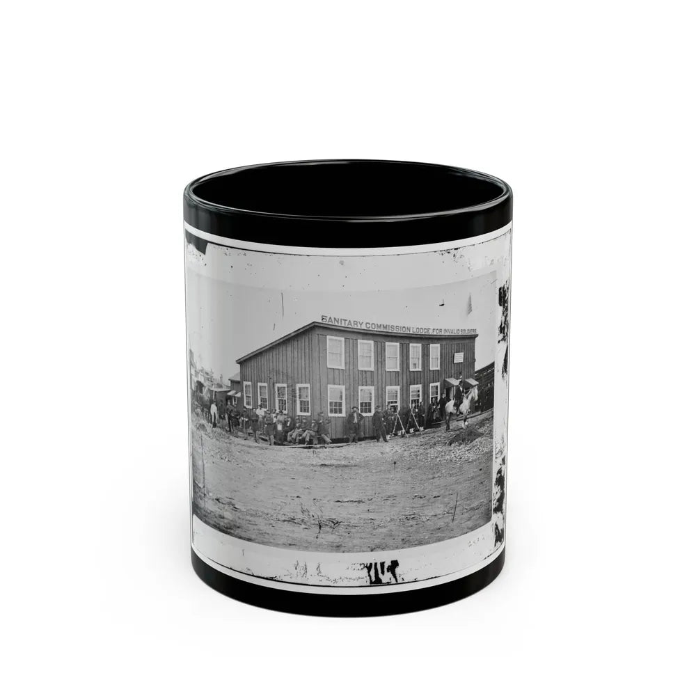 Alexandria, Virginia. Sanitary Commission Lodge (U.S. Civil War) Black Coffee Mug-11oz-Go Mug Yourself