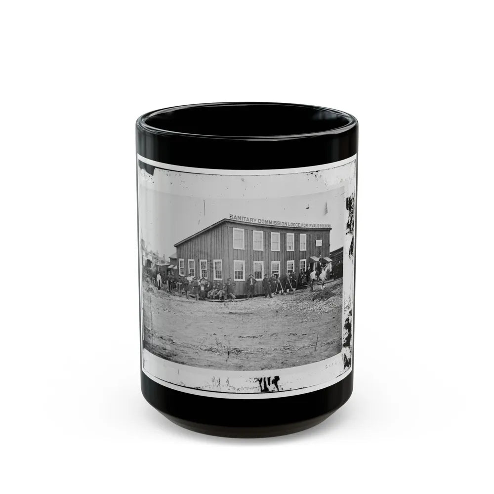 Alexandria, Virginia. Sanitary Commission Lodge (U.S. Civil War) Black Coffee Mug-15oz-Go Mug Yourself