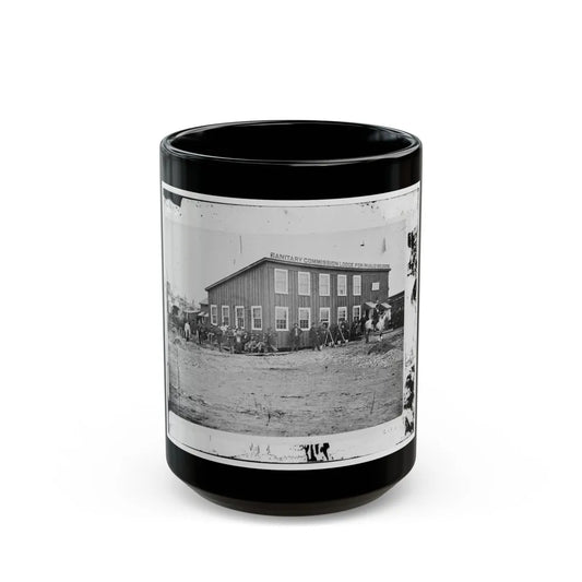 Alexandria, Virginia. Sanitary Commission Lodge (U.S. Civil War) Black Coffee Mug-15oz-Go Mug Yourself