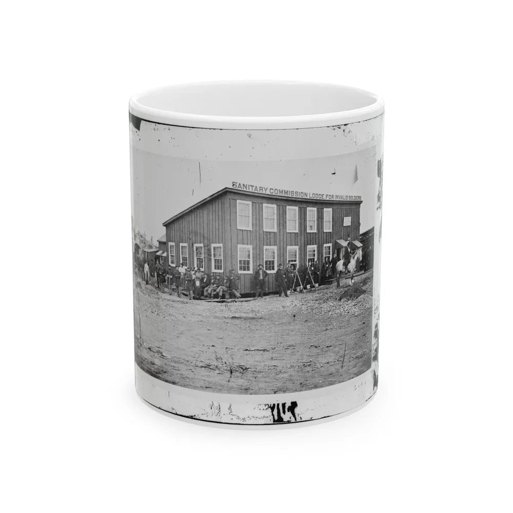 Alexandria, Virginia. Sanitary Commission Lodge (U.S. Civil War) White Coffee Mug-11oz-Go Mug Yourself