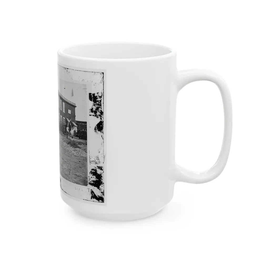 Alexandria, Virginia. Sanitary Commission Lodge (U.S. Civil War) White Coffee Mug-Go Mug Yourself