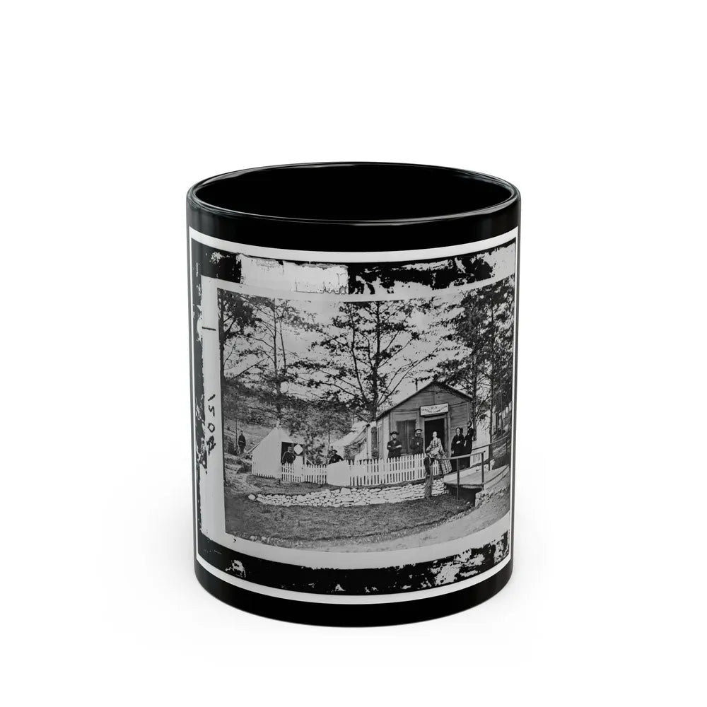 Alexandria, Virginia. Sanitary Commission Lodge. Convalescent (U.S. Civil War) Black Coffee Mug-11oz-Go Mug Yourself