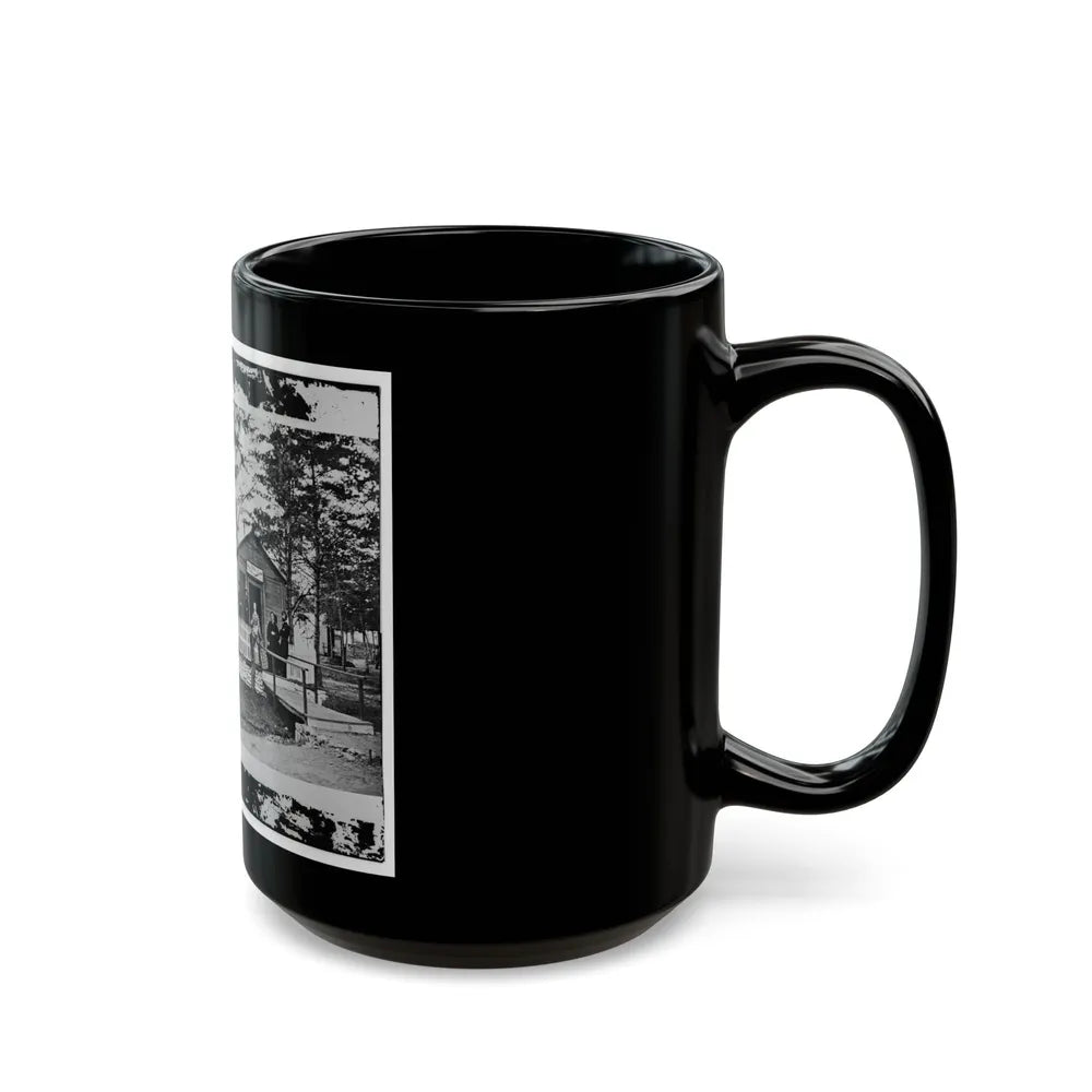 Alexandria, Virginia. Sanitary Commission Lodge. Convalescent (U.S. Civil War) Black Coffee Mug-Go Mug Yourself