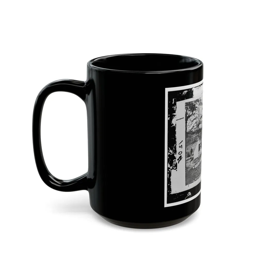 Alexandria, Virginia. Sanitary Commission Lodge. Convalescent (U.S. Civil War) Black Coffee Mug-Go Mug Yourself