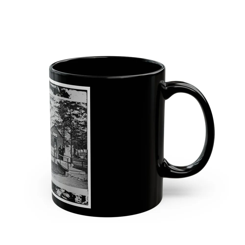 Alexandria, Virginia. Sanitary Commission Lodge. Convalescent (U.S. Civil War) Black Coffee Mug-Go Mug Yourself