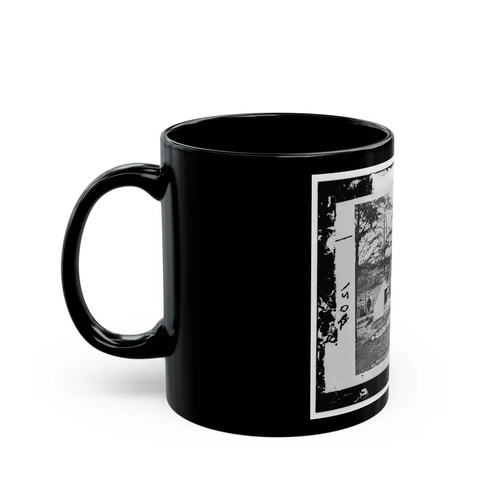 Alexandria, Virginia. Sanitary Commission Lodge. Convalescent (U.S. Civil War) Black Coffee Mug-Go Mug Yourself