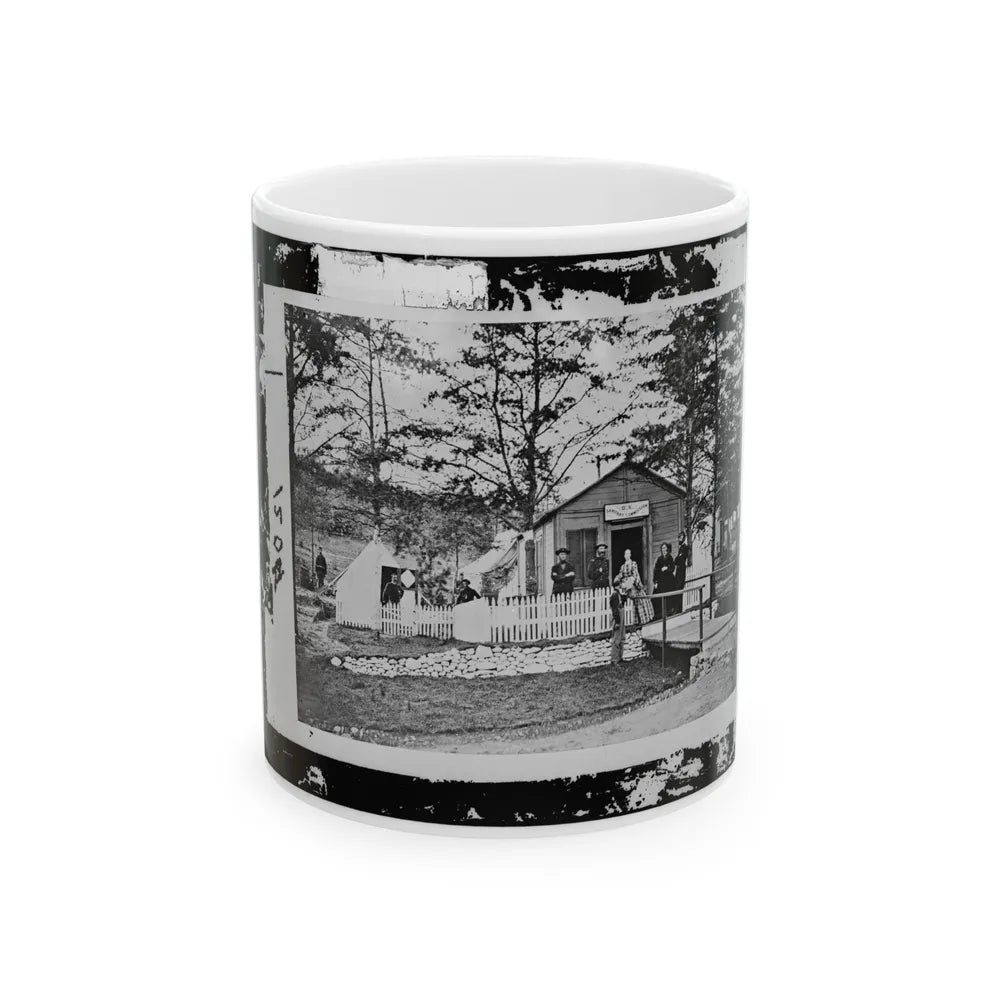 Alexandria, Virginia. Sanitary Commission Lodge. Convalescent (U.S. Civil War) White Coffee Mug-11oz-Go Mug Yourself