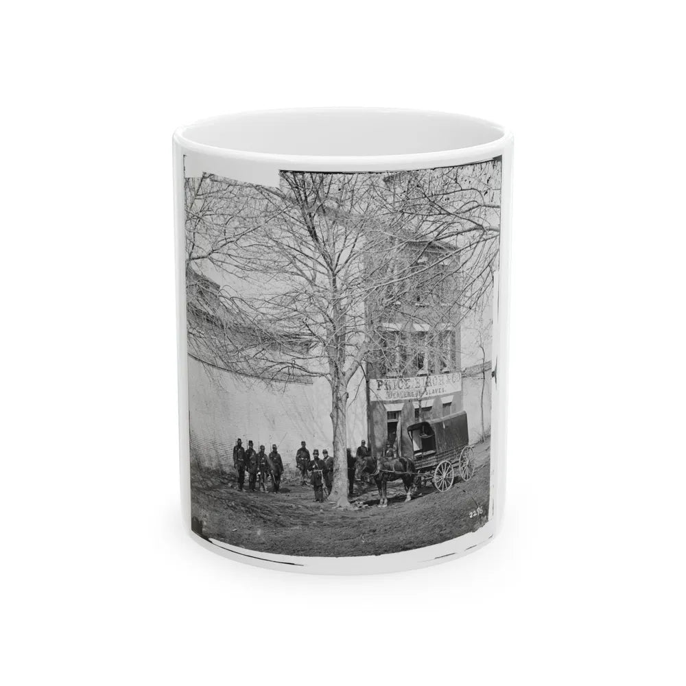 Alexandria, Virginia. Slave Pen. (Price, Birch & Co. Dealers In Slaves) (U.S. Civil War) White Coffee Mug-11oz-Go Mug Yourself