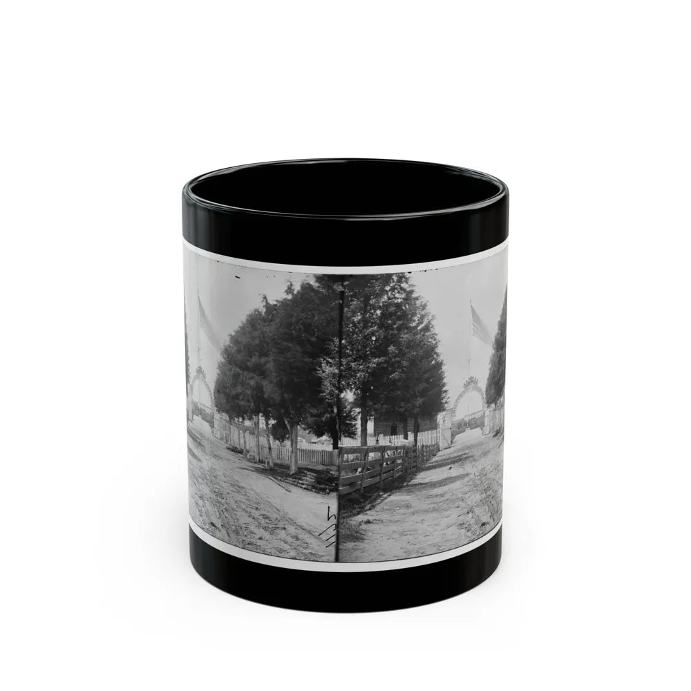 Alexandria, Virginia. Soldier's Cemetery. (U.S. Civil War) Black Coffee Mug-11oz-Go Mug Yourself