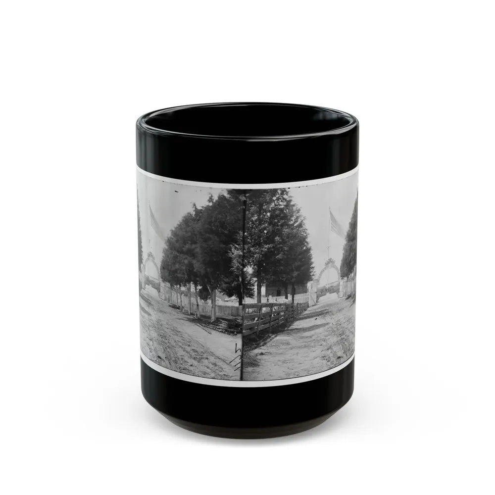 Alexandria, Virginia. Soldier's Cemetery. (U.S. Civil War) Black Coffee Mug-15oz-Go Mug Yourself