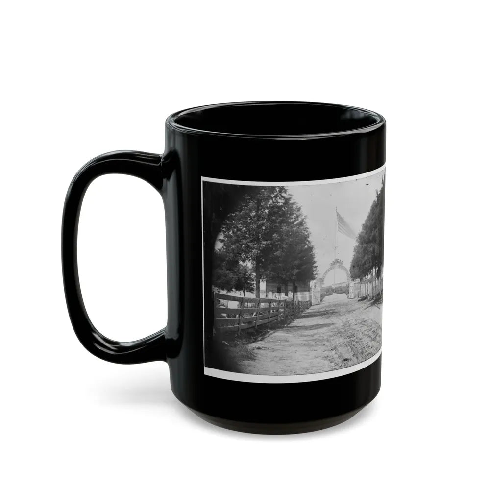 Alexandria, Virginia. Soldier's Cemetery. (U.S. Civil War) Black Coffee Mug-Go Mug Yourself