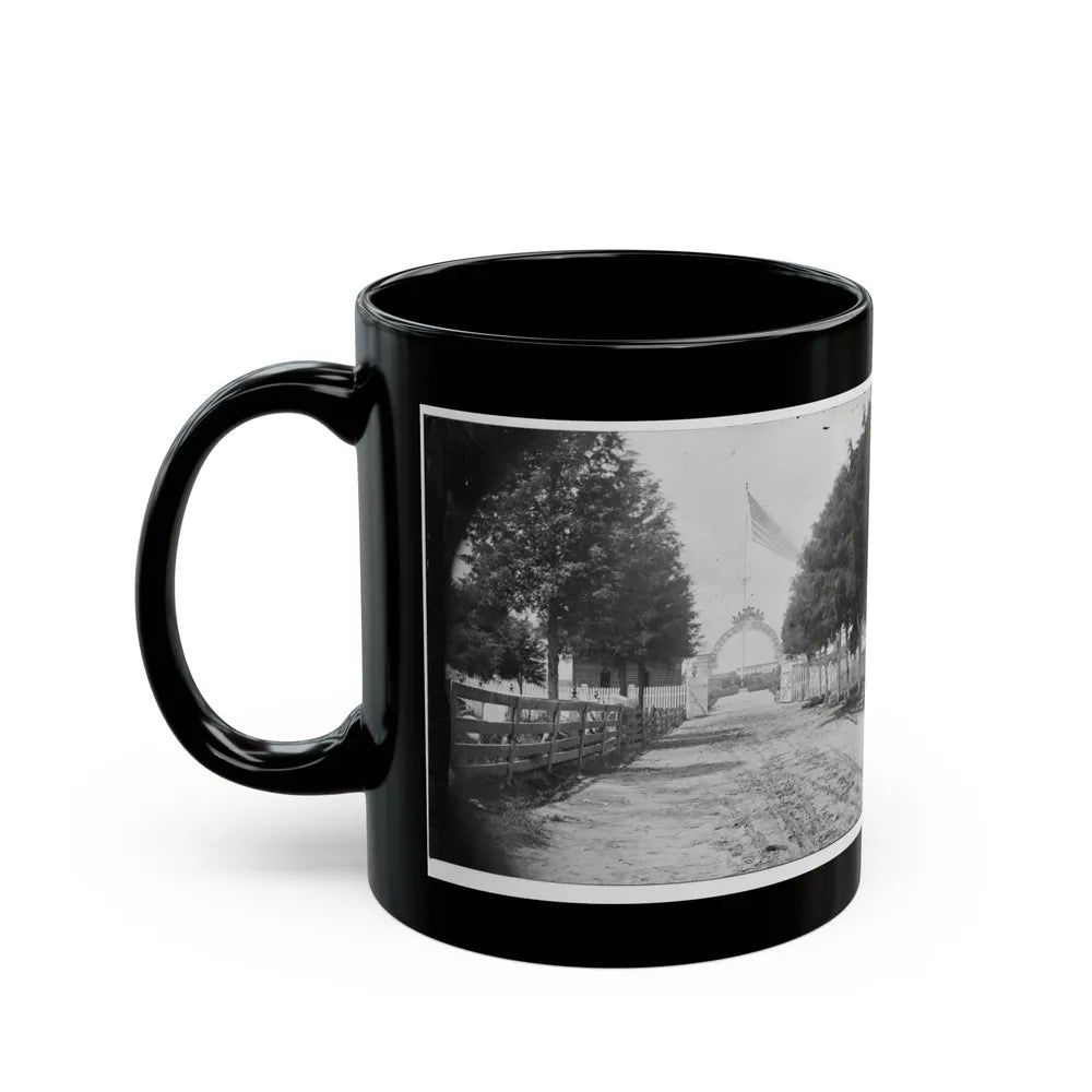 Alexandria, Virginia. Soldier's Cemetery. (U.S. Civil War) Black Coffee Mug-Go Mug Yourself