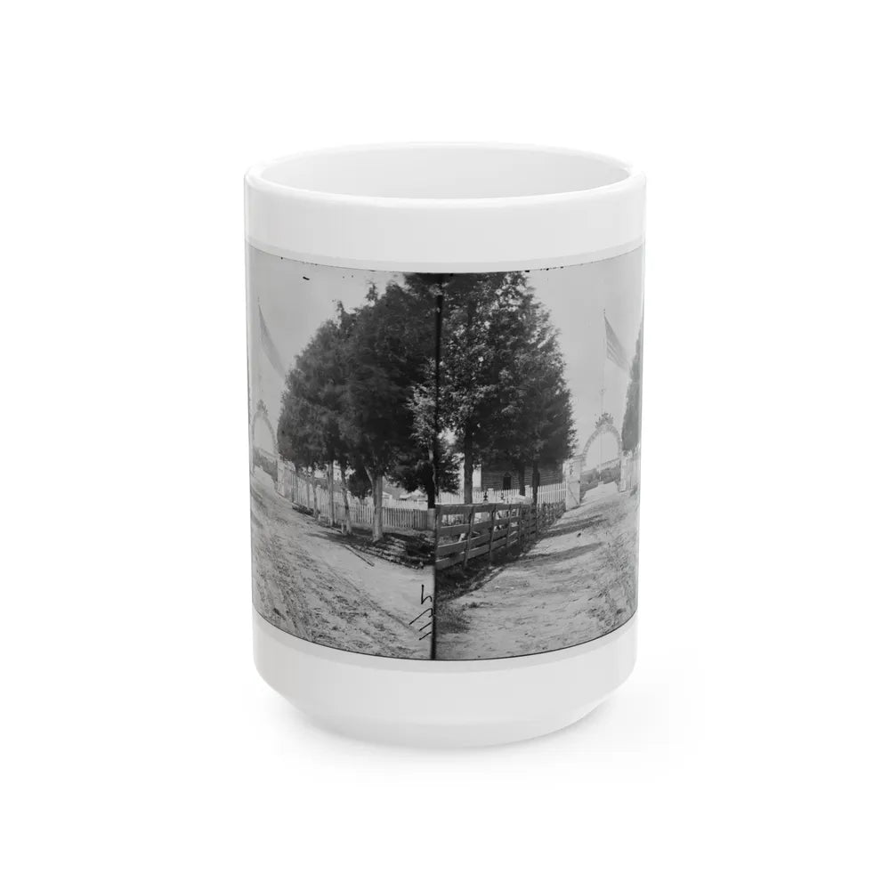 Alexandria, Virginia. Soldier's Cemetery. (U.S. Civil War) White Coffee Mug-15oz-Go Mug Yourself