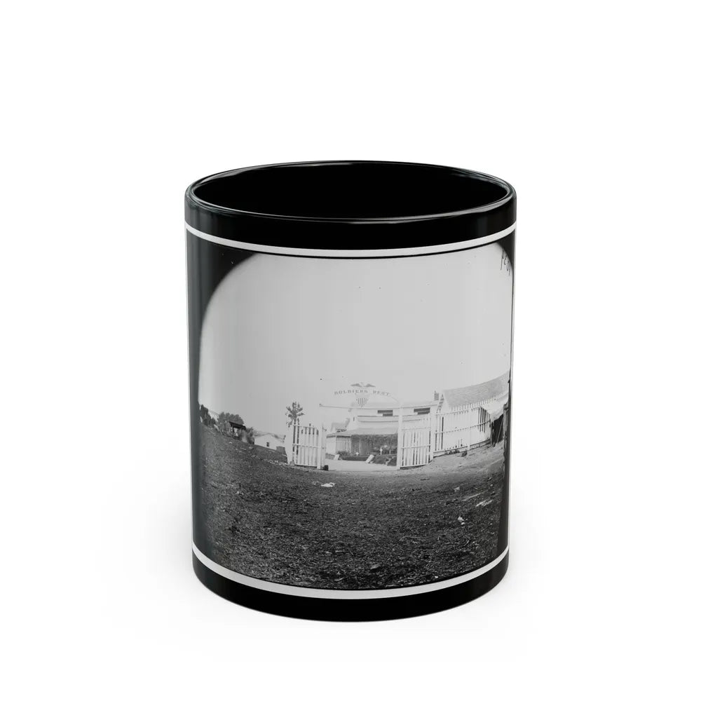 Alexandria, Virginia. Soldiers Rest (U.S. Civil War) Black Coffee Mug-11oz-Go Mug Yourself