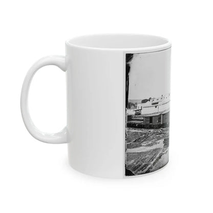 Alexandria, Virginia. Soldiers' Rest. (Railroad Boxcars Shown In Foreground) (U.S. Civil War) White Coffee Mug-Go Mug Yourself