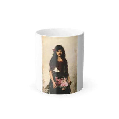 Alexei Alexeevich Harlamoff (1840-1925) The flower seller - Color Changing Mug 11oz 11oz - Go Mug Yourself