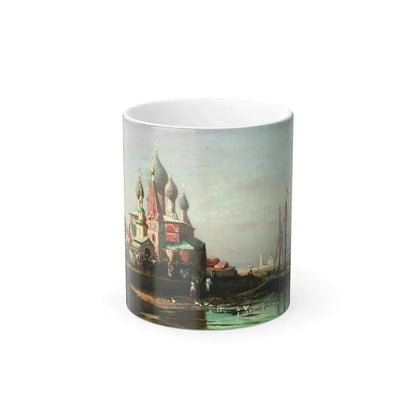 Alexei Bogoliubov (1824-1896) Religious procession in Yaroslavl - Oil on Canvas 1863 - Color Changing Mug 11oz 11oz - Go Mug Yourself