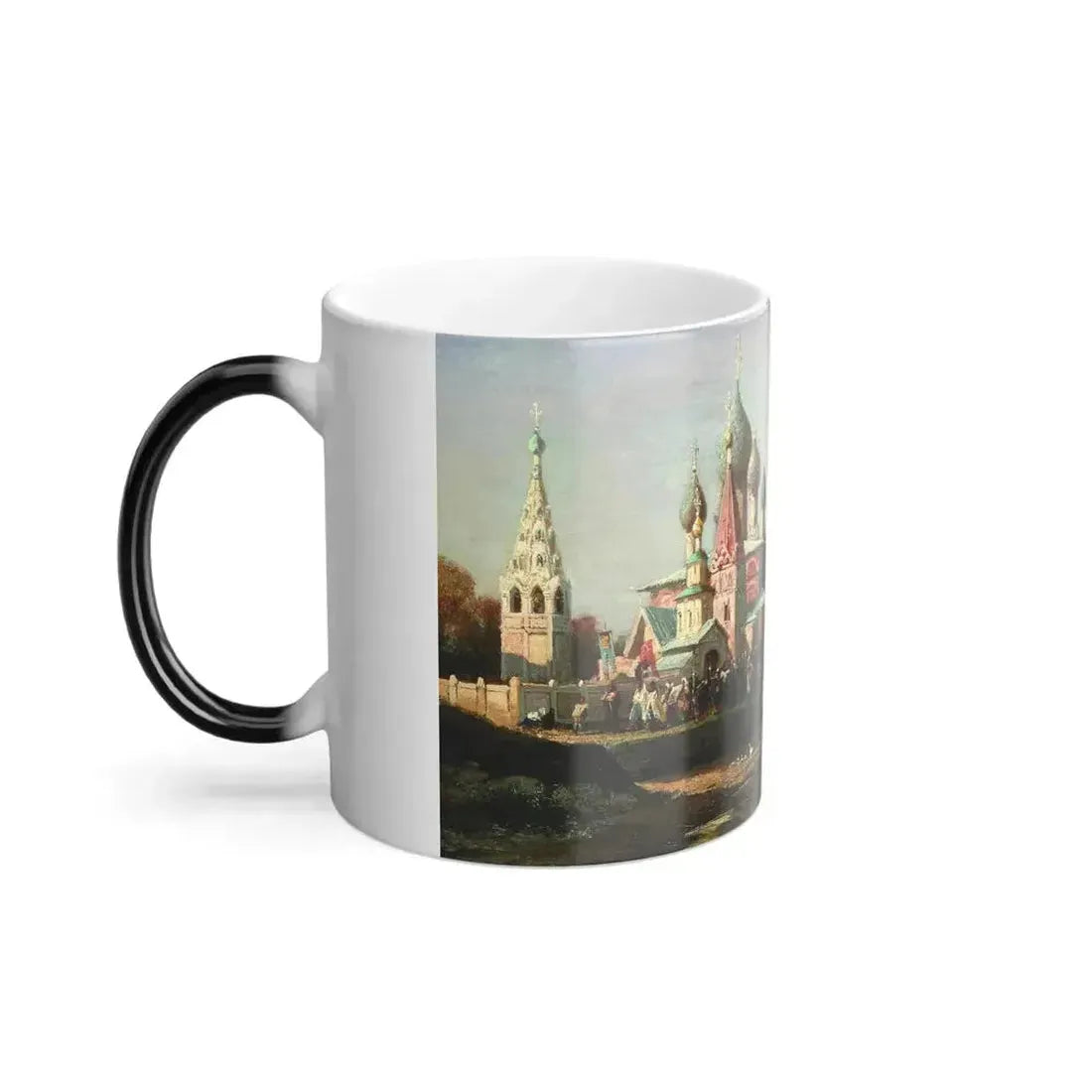 Alexei Bogoliubov (1824-1896) Religious procession in Yaroslavl - Oil on Canvas 1863 - Color Changing Mug 11oz - Go Mug Yourself