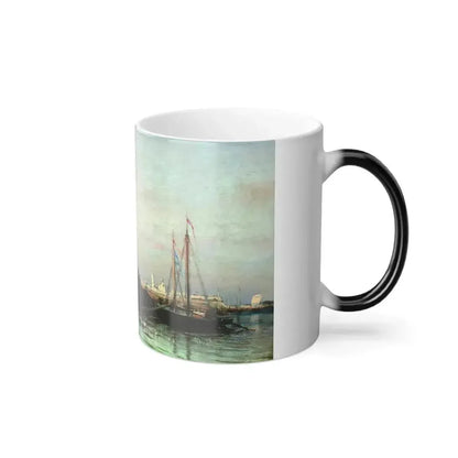 Alexei Bogoliubov (1824-1896) Religious procession in Yaroslavl - Oil on Canvas 1863 - Color Changing Mug 11oz - Go Mug Yourself