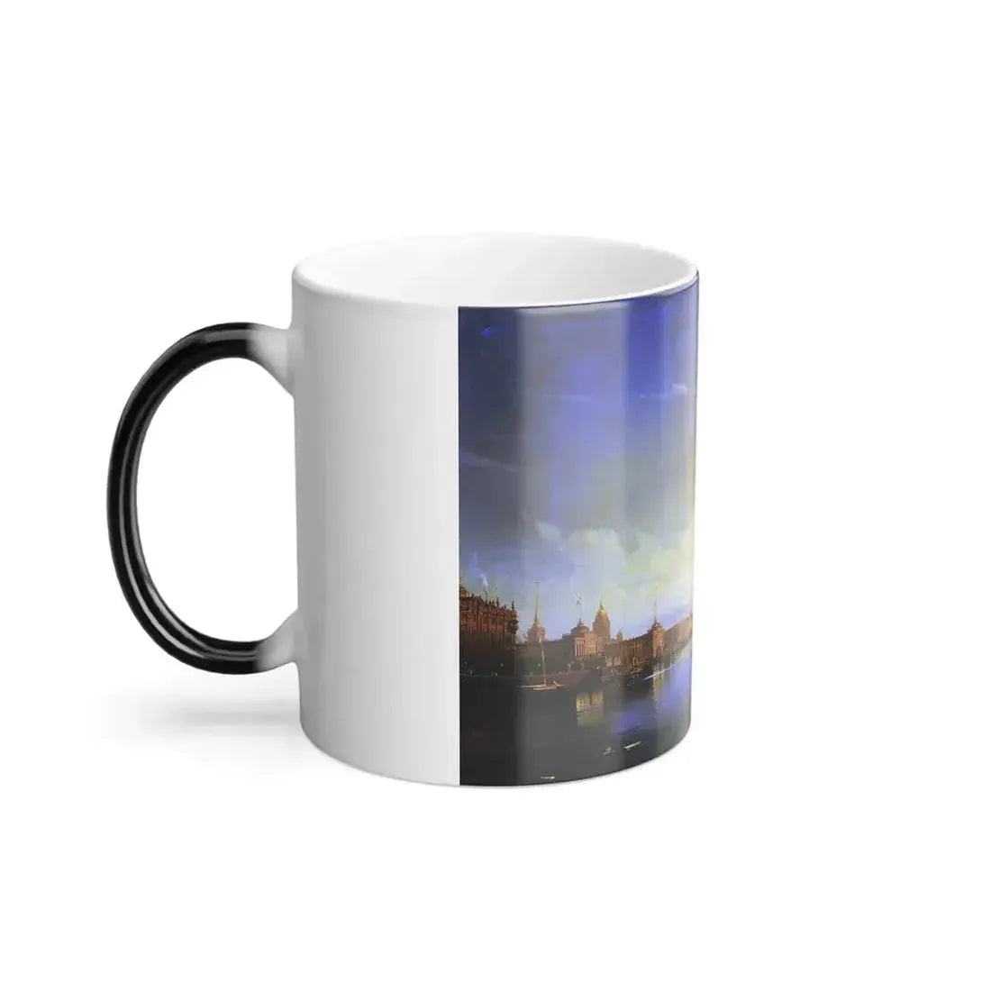Alexei Bogoliubov (1824-1896) St Petersburg at Sunset - Oil on Canvas 1850 - Color Changing Mug 11oz - Go Mug Yourself