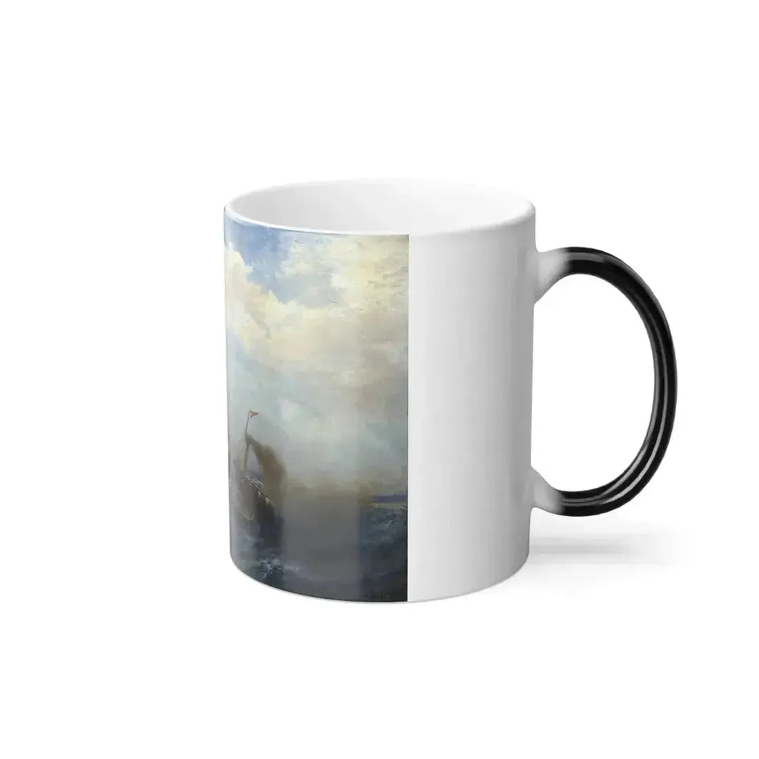 Alexei Bogoliubov (1824-1896) Taking the Pilots on Board - Oil on Canvas - Color Changing Mug 11oz - Go Mug Yourself