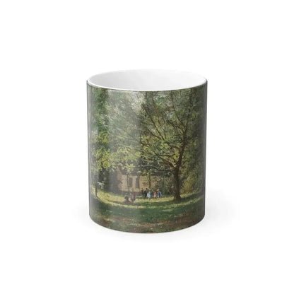 Alexei Bogoliubov (1824-1896) View of Franzensbad - Oil on Canvas laid on Board - Color Changing Mug 11oz 11oz - Go Mug Yourself