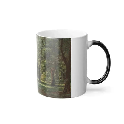 Alexei Bogoliubov (1824-1896) View of Franzensbad - Oil on Canvas laid on Board - Color Changing Mug 11oz - Go Mug Yourself
