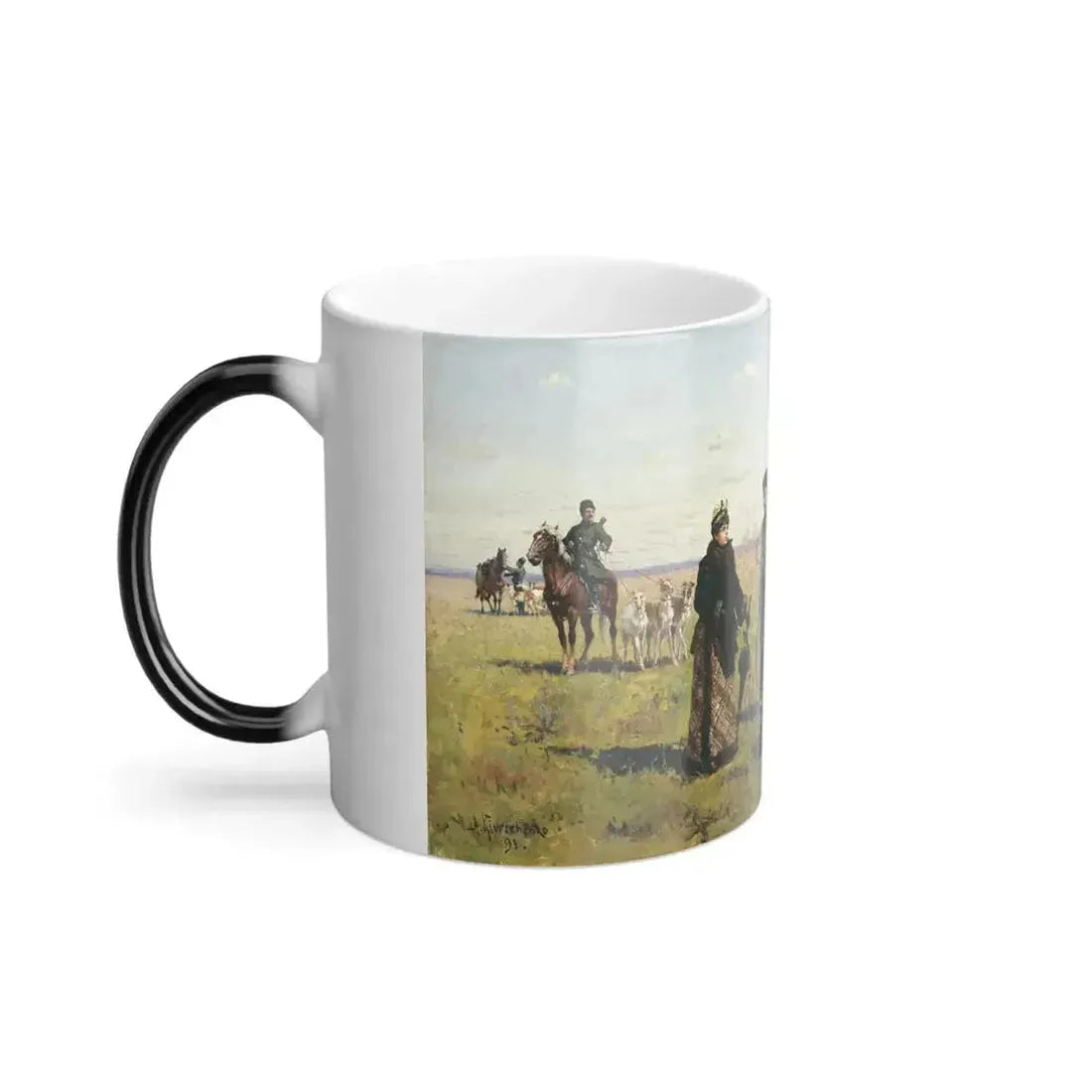 Alexei Kivshenko (1851-1895)  A Wolf Caught Alive - Color Changing Mug 11oz - Go Mug Yourself