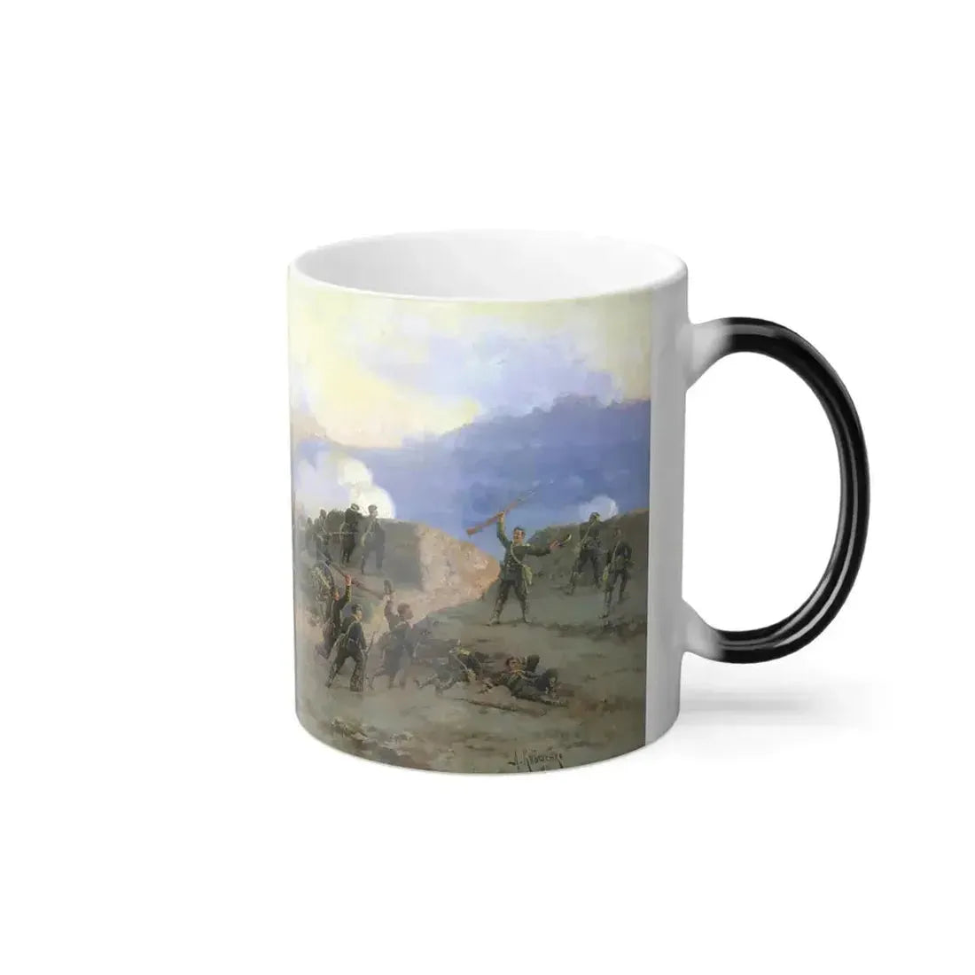 Alexei Kivshenko (1851-1895) Battle for the Shipki pass - Color Changing Mug 11oz - Go Mug Yourself