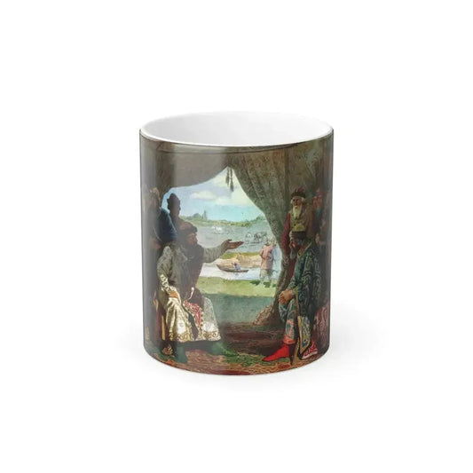 Alexei Kivshenko (1851-1895) Dolobsky congress of princes - prince Vladimir Monomakh with prince Sviatop-0 - Color Changing Mug 11oz 11oz - Go Mug Yourself
