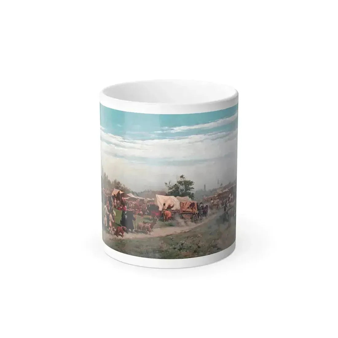 Alexei Kivshenko (1851-1895)  Fair in the Ukraine - Color Changing Mug 11oz 11oz - Go Mug Yourself