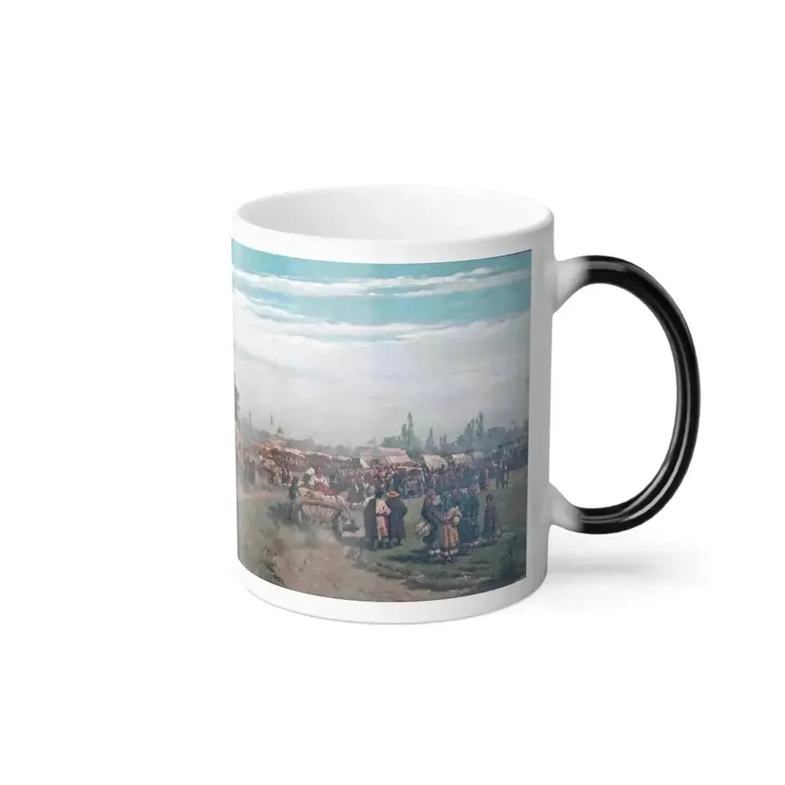 Alexei Kivshenko (1851-1895)  Fair in the Ukraine - Color Changing Mug 11oz - Go Mug Yourself