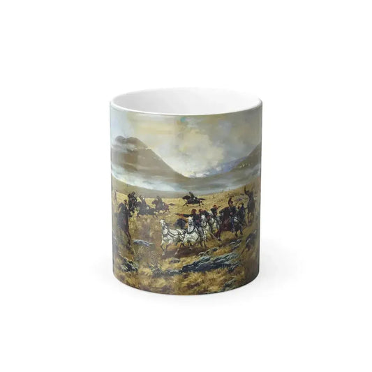 Alexei Kivshenko (1851-1895) Nizhny Novgorod Dragoons Pursuing the Turks on the road to Kars during the -0 - Color Changing Mug 11oz 11oz - Go Mug Yourself